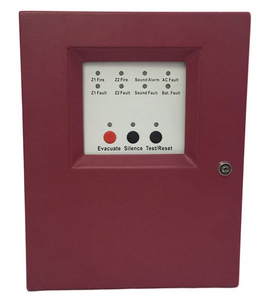 (image for) Fire Alarm Control Panel 2 zones Conventional Fire communication